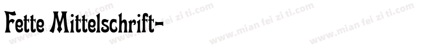 Fette Mittelschrift字体转换